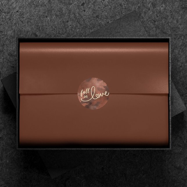 Adesivo Redondo Apaixonado pelo outono | Laranja quic-ruidosa (Criador carregado)