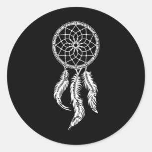 Adesivo Redondo Apanhador de Sonhos, Dream Catcher, Amuletos da So