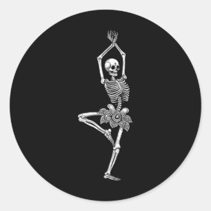 Adesivo Redondo Apartamentos de Balé de dança de Skeleton Balé Hal