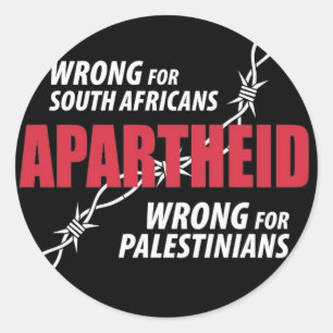 Adesivo Redondo Apartheid Sticker