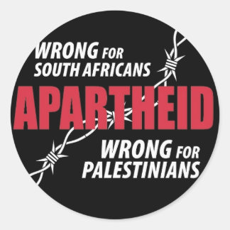 Adesivo Redondo Apartheid Sticker