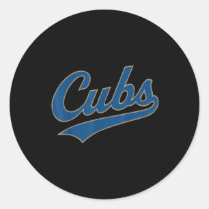 Adesivo Redondo Apelido De Cubs De Retrô Vintage Para Meninos Home