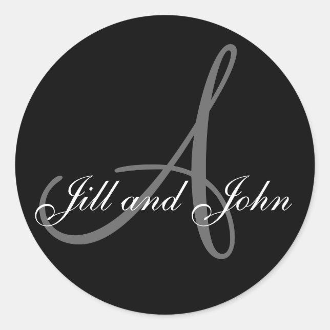 Adesivo Redondo Apelido Inicial A mais Nomes (Frente)