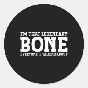 Adesivo Redondo Apelido Osso Funny Team Sobrenome Bone