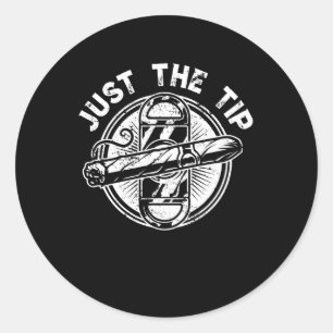 Adesivo Redondo Apenas A Dica Cigarro Deu Um Engraçado Fumante En