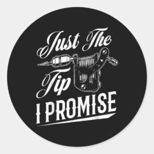Adesivo Redondo Apenas A Dica Que Prometo Tatuagem Engraçada