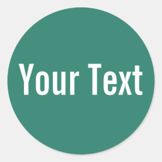 Adesivo Redondo APENAS COR | verde-oceano + texto