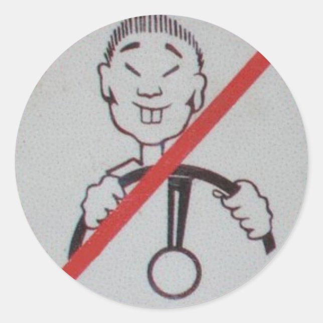 Adesivo Redondo Apenas diga não (Frente)