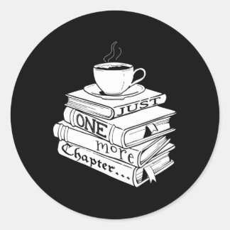 Adesivo Redondo Apenas Mais Um Livro De Capítulo Lendo Para O Livr