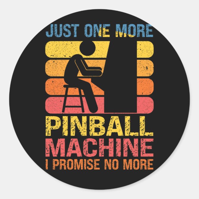 Adesivo Redondo Apenas Mais Um Pino Pinball Pinball Pover Pub (Frente)