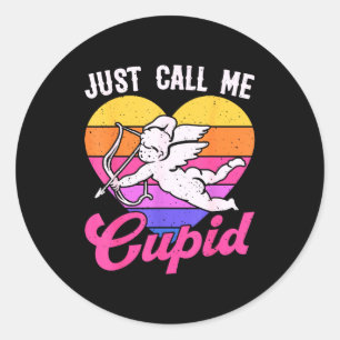 Adesivo Redondo Apenas Me Chame de Cupido Dia dos Namorados Cuteir
