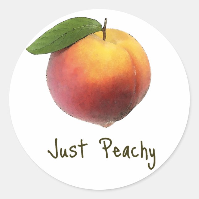 Adesivo Redondo Apenas Peachy (Frente)