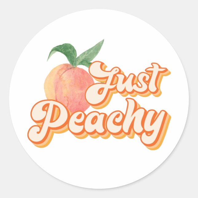 Adesivo Redondo Apenas Peachy (Frente)