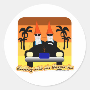 Adesivo Redondo Apenas rolando com o Gnom-ies