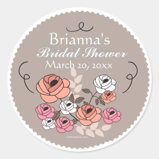 Adesivo Redondo Apenas Rosy Sticker (Frente)