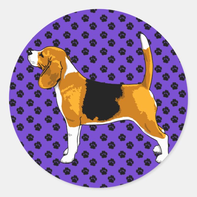 Adesivo Redondo Apenas um Beagle (Frente)