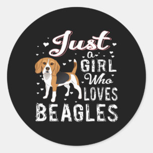 Adesivo Redondo Apenas Um Que Ama Beagles