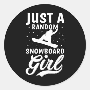 Adesivo Redondo Apenas Um Snowboard Snowboard Boarder