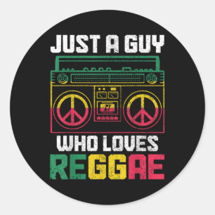 Adesivo Redondo Apenas Uma Cara Que Adora Reggae Music Jamaica Vin