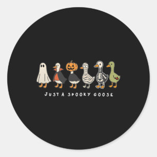 Adesivo Redondo Apenas Uma Época de Sapo de Ganso Louco de Hallowe