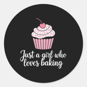 Adesivo Redondo Apenas Uma Menina Que Adora Fazer Cupcakes De Fama
