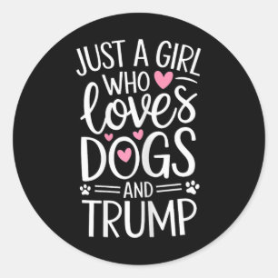 Adesivo Redondo Apenas Uma Menina Que Ama Cachorros E Trapos