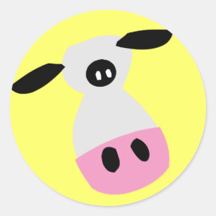Adesivo Redondo Apenas uma vaca