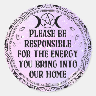 Adesivo Redondo Apenas Vibes Positivas