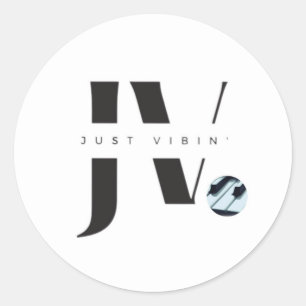 Adesivo Redondo Apenas Vibin' Contemporâneo Sticker