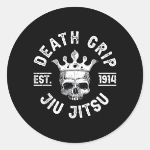 Adesivo Redondo Aperto de Morte BJJ Jiu Jitsu Jujitsu Brasileiro H