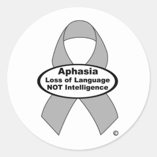 Adesivo Redondo Aphasia Awarness sticker