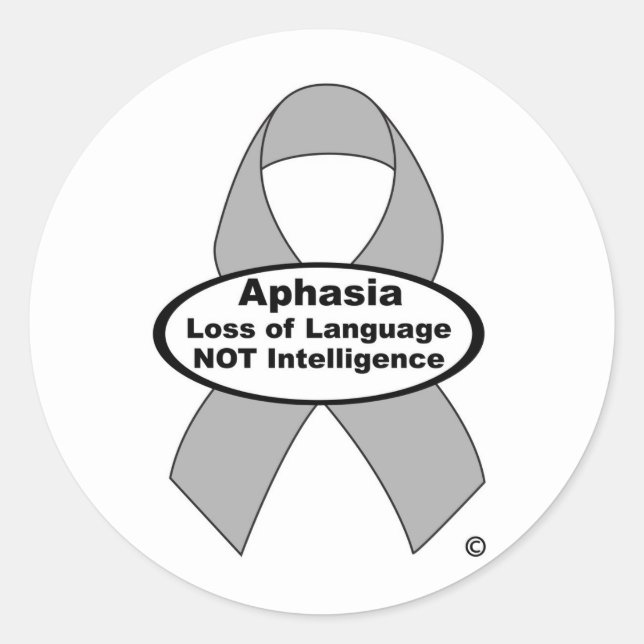 Adesivo Redondo Aphasia Awarness sticker (Frente)