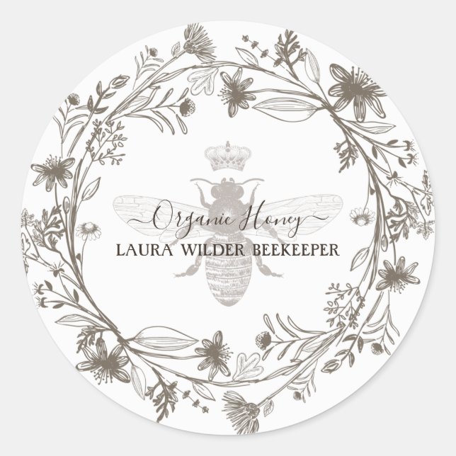 Adesivo Redondo Apiário de Abelhas (Frente)