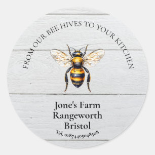 Adesivo Redondo apicultor marketing produz mel