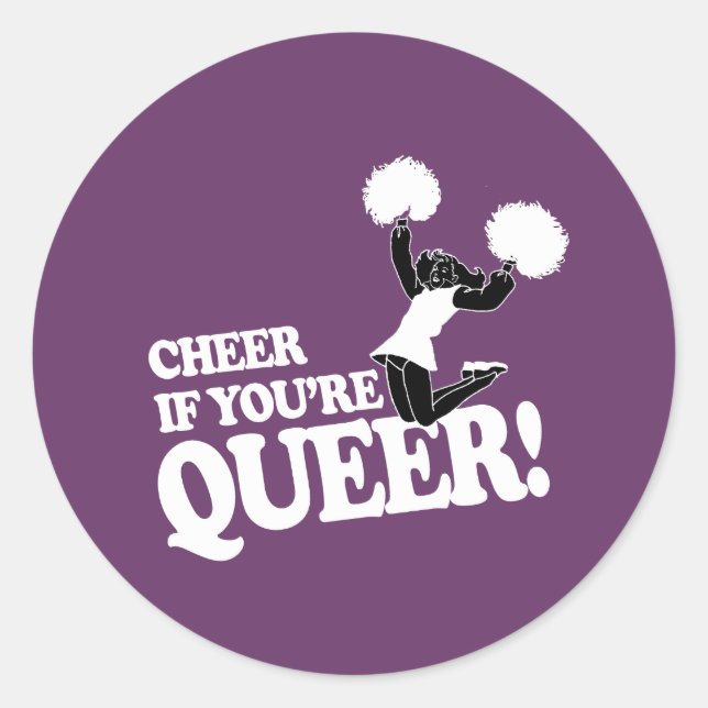 ADESIVO REDONDO APLAUDA SE VOCÊ É LGBTQ+ (Frente)