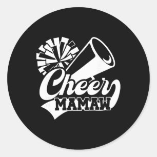 Adesivo Redondo Aplaudir Mamãe Vovó Mamãe De Uma Cheerleader Mamãe