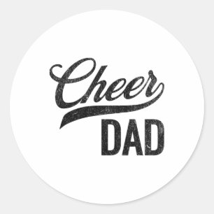 Adesivo Redondo Aplaudir Pai Laranja e Preto Cheerleading Combinan