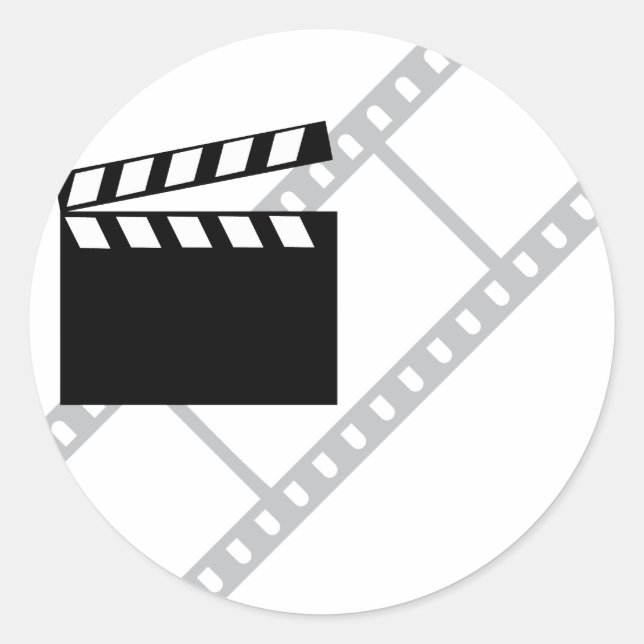 Adesivo Redondo aplauso de cinema hollywood (Frente)