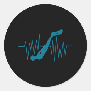 Adesivo Redondo Apneia de Mergulho Livre de Pulsação de Batiment