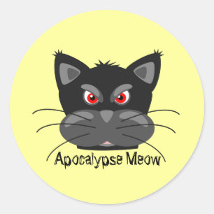 Adesivo Redondo Apocalypse Meow Stickers