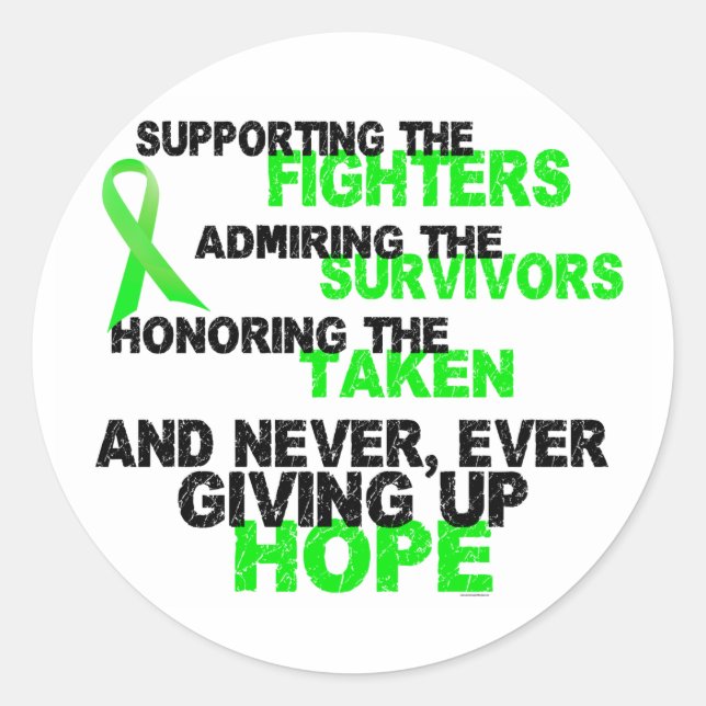 Adesivo Redondo Apoiando Admirando Honrando 3 LYMPHOMA (Frente)