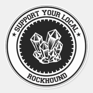 Adesivo Redondo Apoie seu Rockhound local