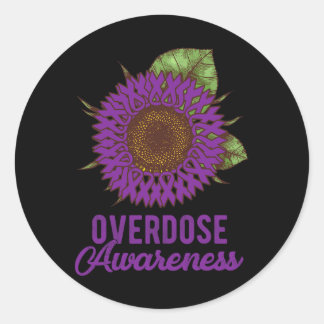 Adesivo Redondo Apoio à Sensibilização para a Sobredosagem da Fita