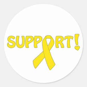 Adesivo Redondo Apoio amarelo da fita!