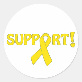 Adesivo Redondo Apoio amarelo da fita!