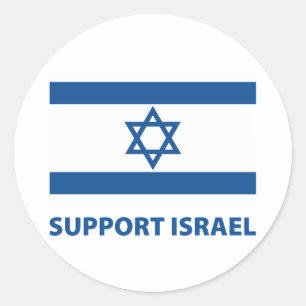 Adesivo Redondo Apoio Israel