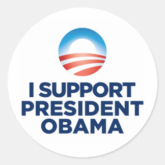 Adesivo Redondo Apoio o Presidente Obama