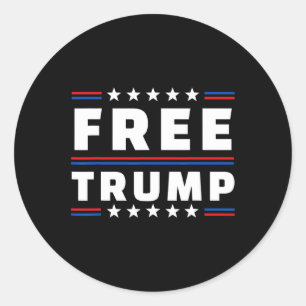 Adesivo Redondo Apoio Republicano ao Free Donald Trump