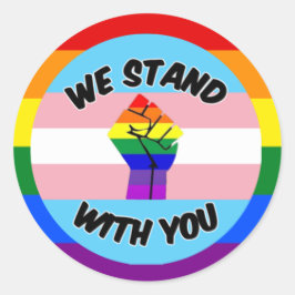 Adesivo Redondo Apoio transgênero