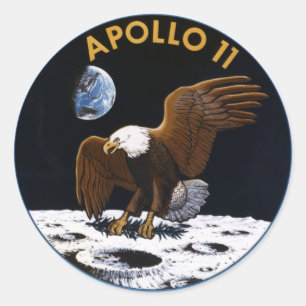 Adesivo Redondo Apollo 11